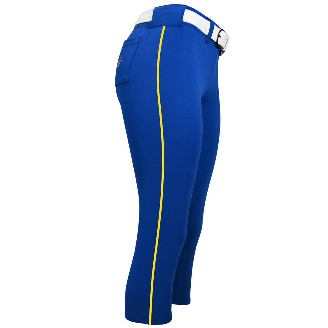 BELTED ROYAL SOFTBALL PANTS WITH BRAID