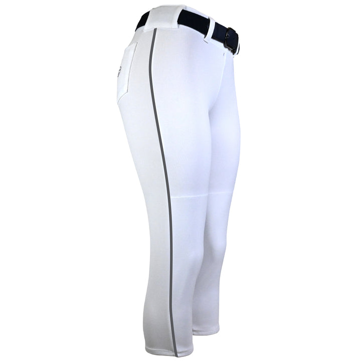 BELTED WHITE SOFTBALL PANTS WITH BRAID - COLLECTION 1