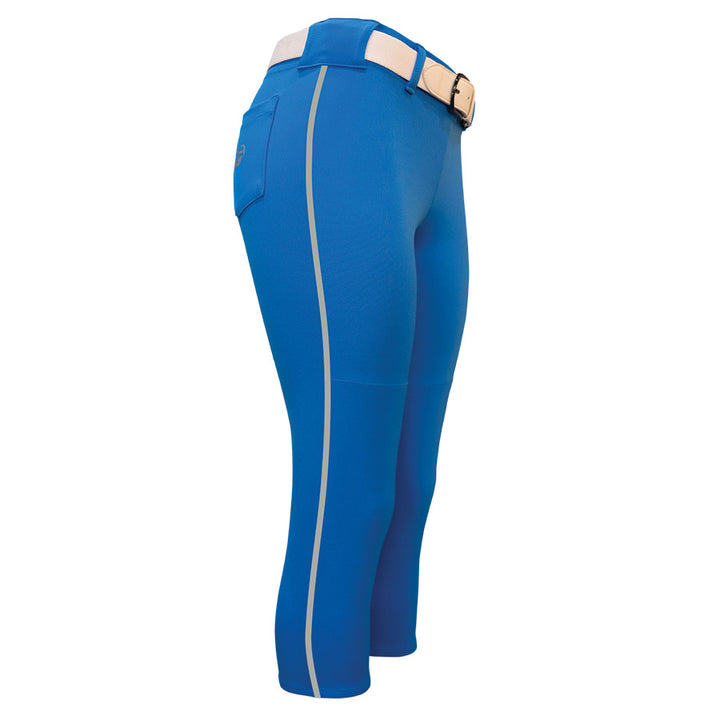 BELTED CHARGER BLUE SOFTBALL PANTS WITH BRAID