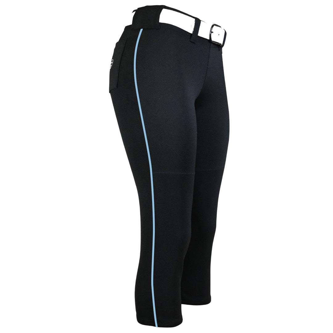 Belted Black Softball Pants with Braid - Collection 1