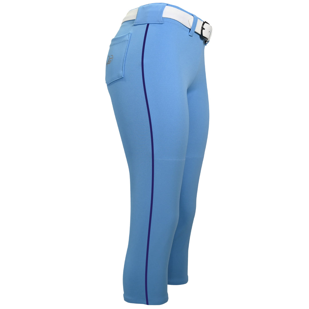 BELTED COLUMBIA SOFTBALL PANTS WITH BRAID