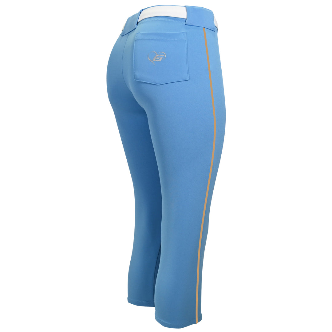 BELTED COLUMBIA SOFTBALL PANTS WITH BRAID