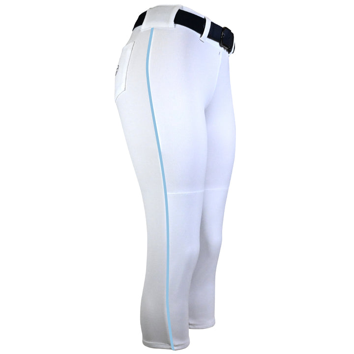 BELTED WHITE SOFTBALL PANTS WITH BRAID - COLLECTION 2