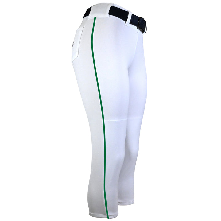 BELTED WHITE SOFTBALL PANTS WITH BRAID - COLLECTION 2