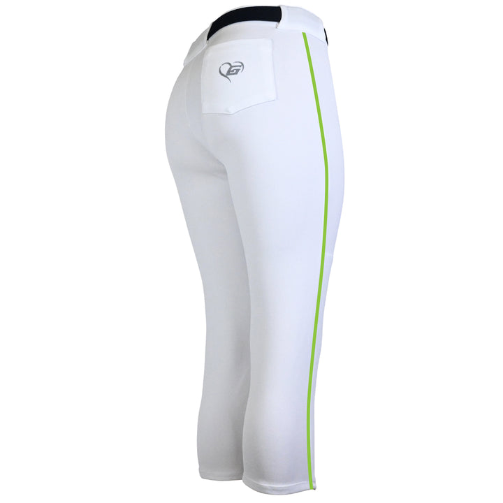 BELTED WHITE SOFTBALL PANTS WITH BRAID - COLLECTION 2