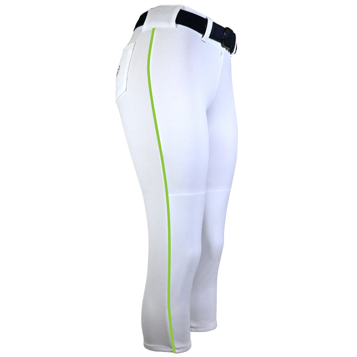 BELTED WHITE SOFTBALL PANTS WITH BRAID - COLLECTION 2