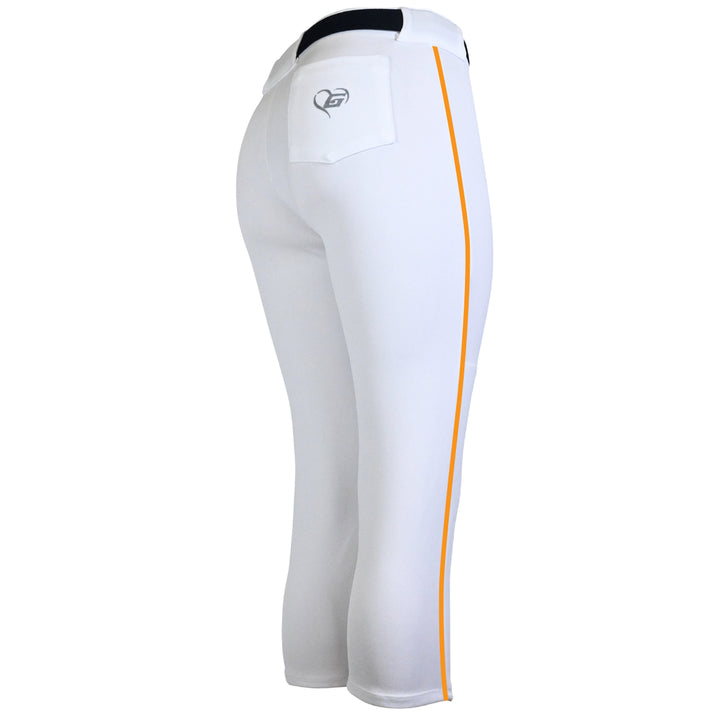 BELTED WHITE SOFTBALL PANTS WITH BRAID - COLLECTION 2