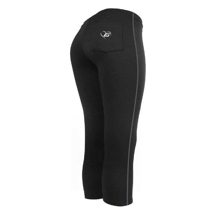 BELTLESS BLACK SOFTBALL PANTS WITH BRAID